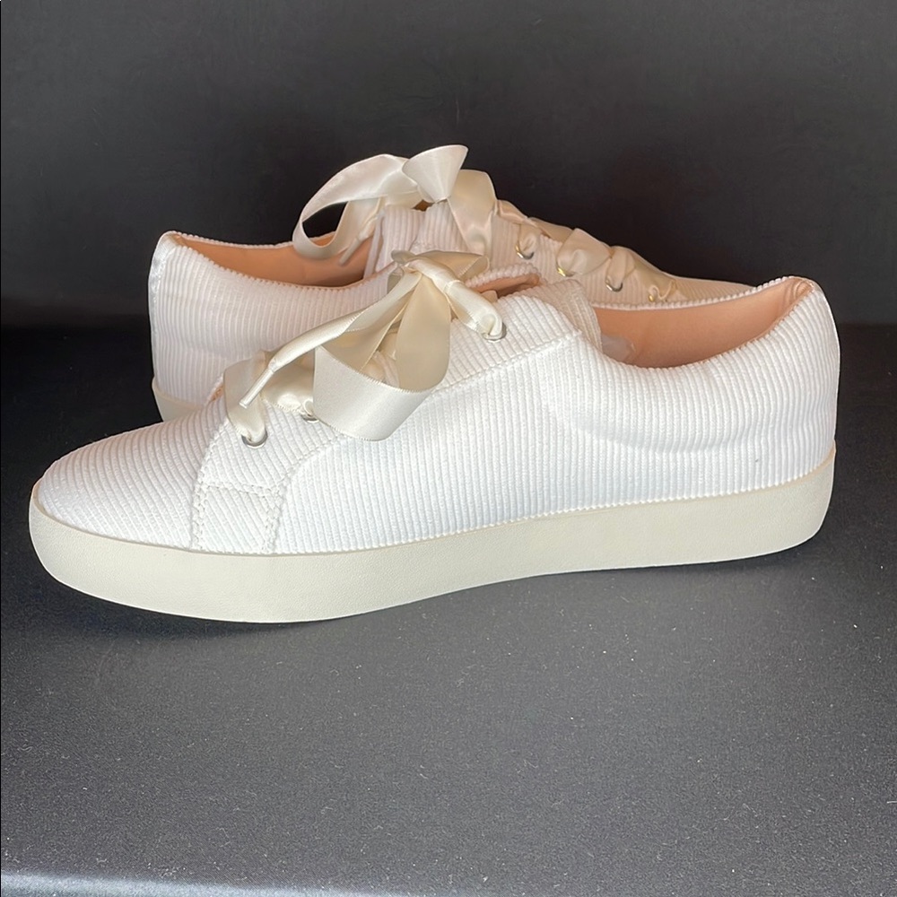 Journee Collection Cream Sneakers Casual Lifestyle Design
